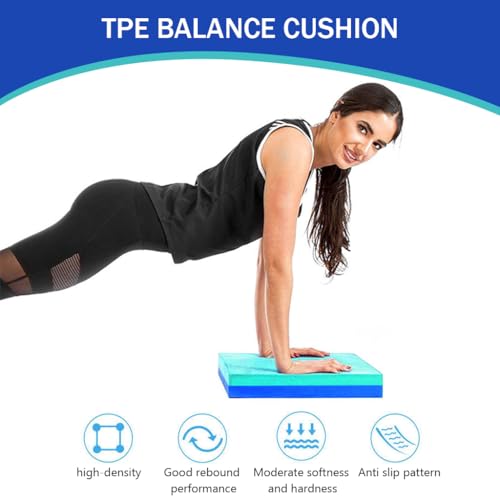 Proberos Balance Pad, Non-Slip Cushioned Foam Mat Knee Pad, 6cm Thickness Dual Color Cushion Pad, Foam Large Yoga Mat Trainer Pad Large Cable Crunch Kneeling Pad for Gym Cable Machine, 40x33cm Proberos Balance Pad, Non-Slip Cushioned Foam Mat Knee Pad, 6cm Thickness Dual Color Cushion Pad, Foam Large Yoga Mat Trainer Pad Large Cable Crunch Kneeling Pad for Gym Cable Machine, 40x33cm